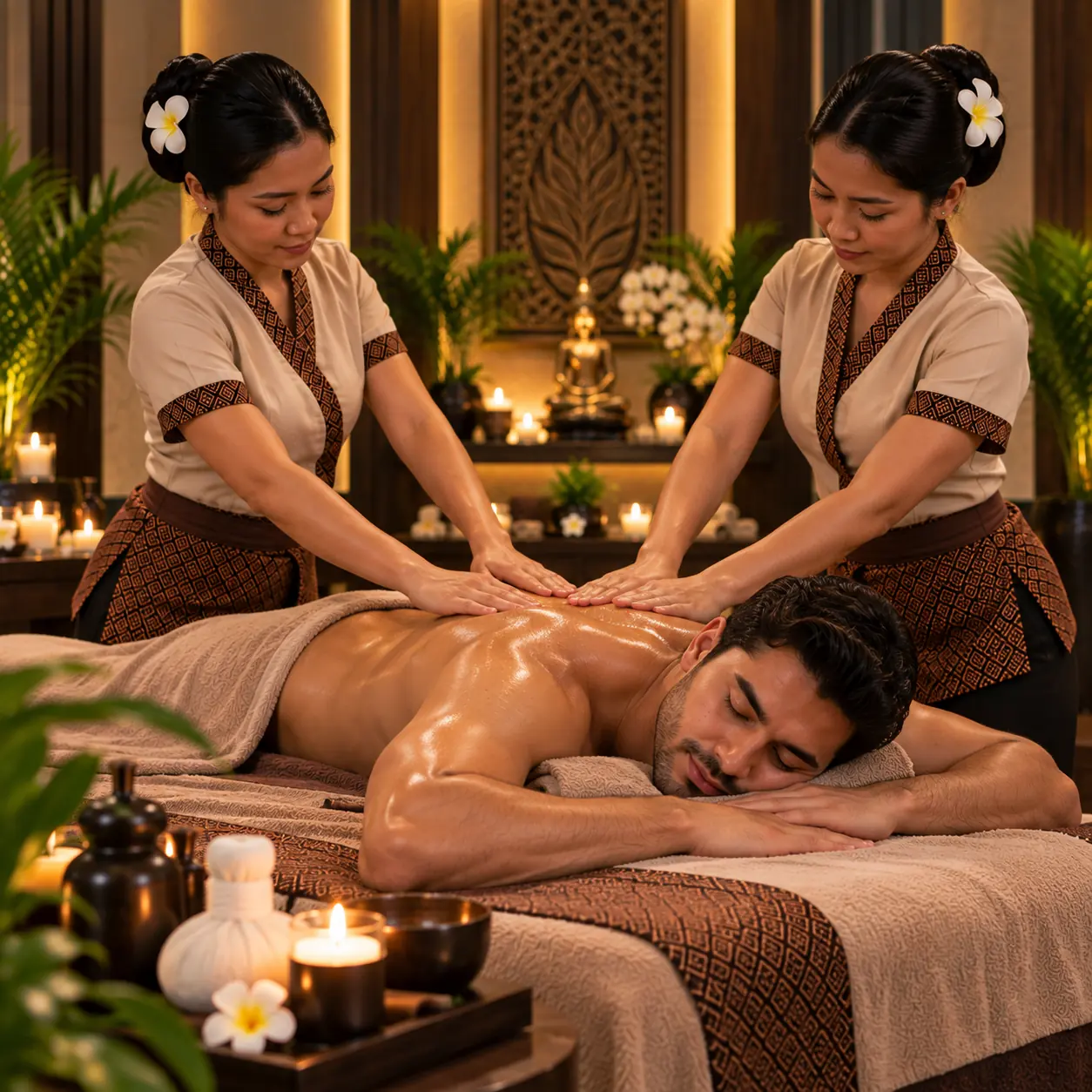 Four hand massage at Plus Star Spa, Arjan