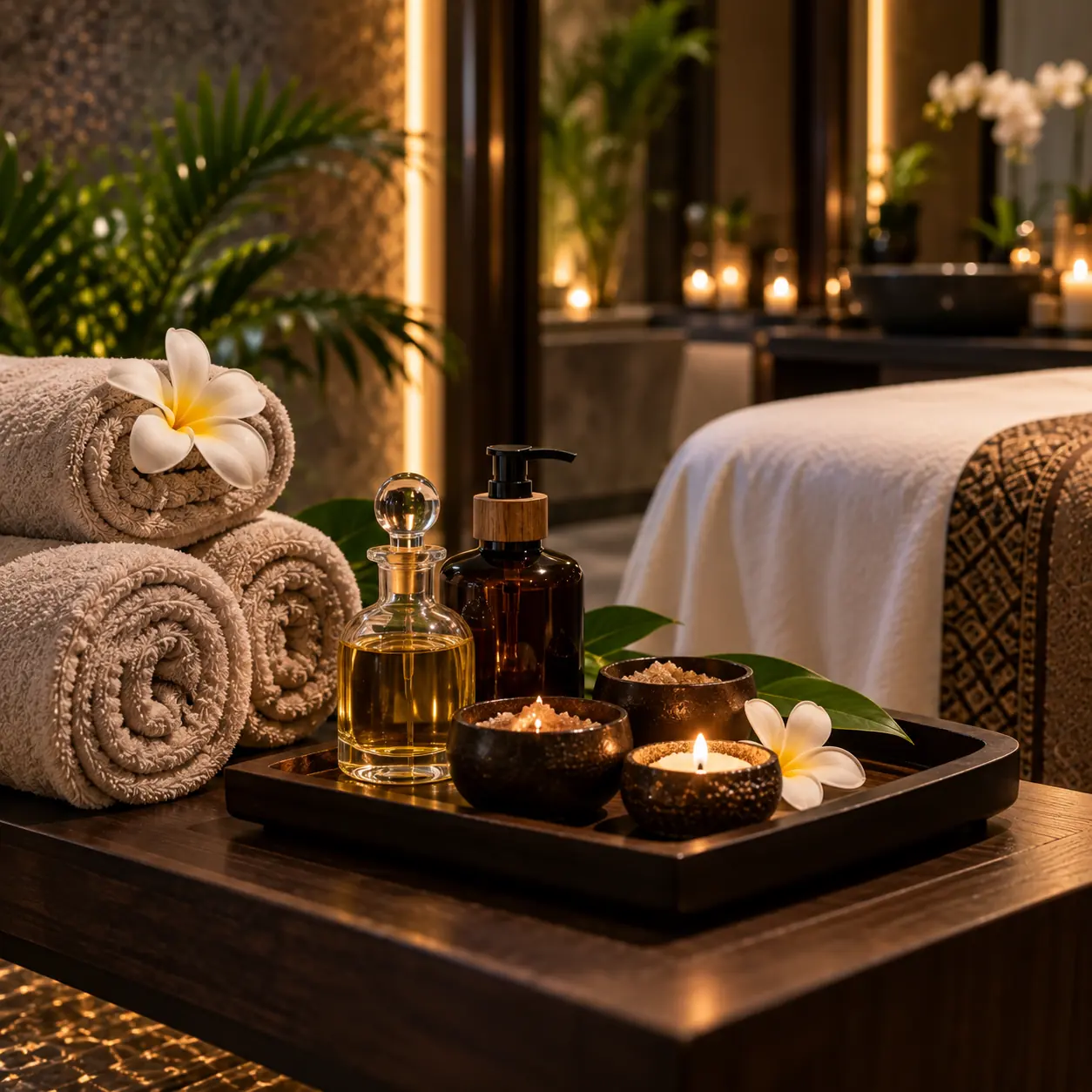 Spa details at Plus Star Spa, Arjan