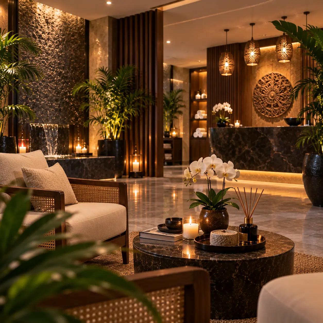 Spa lounge at Plus Star Spa, Arjan