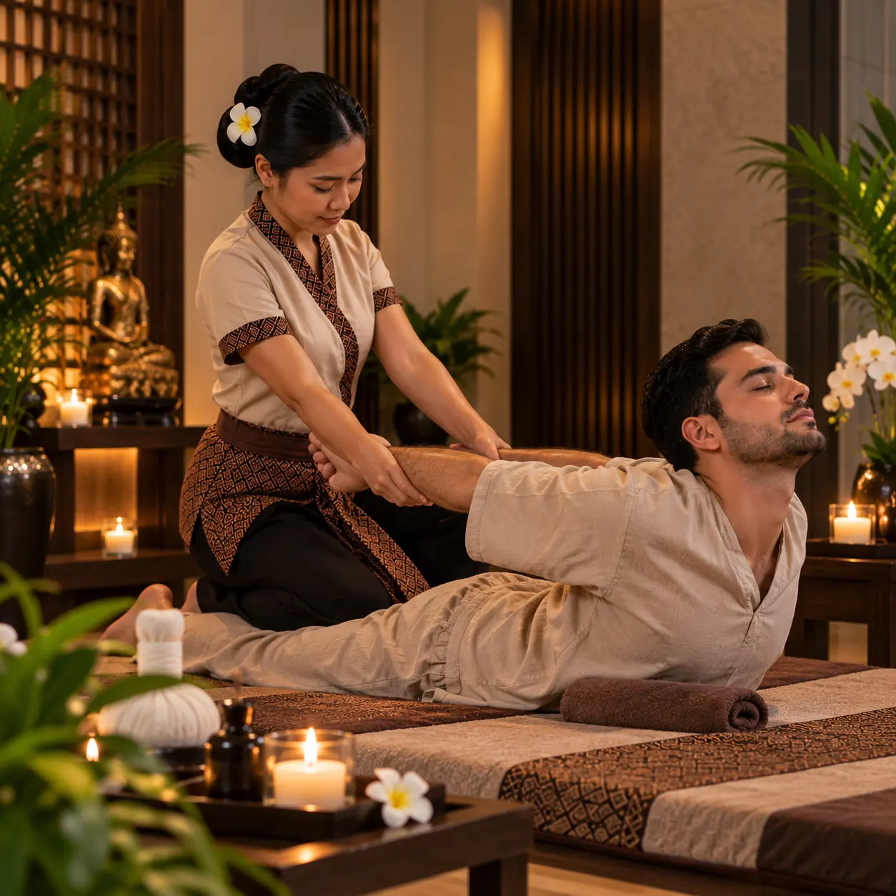 Spa near Dubai Sports City – Thai massage stretching