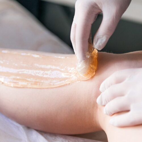 Professional waxing depilation procedure